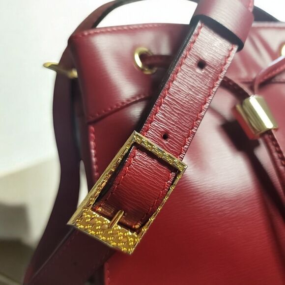 Christian Dior Vintage Red Drawstring Bucket Bag in EUC - Picture 12 of 16
